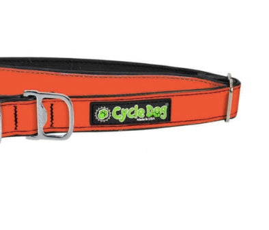 Made from recycled bike inner tubes, highly reflective.