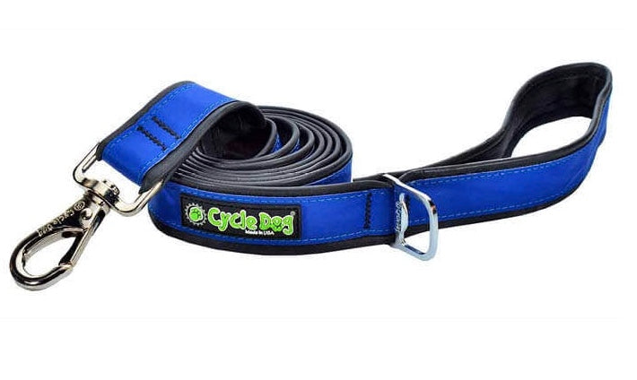 Highly reflective dog lead blue