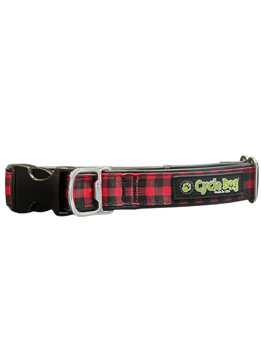 Cycle dog collar made from recycled materials, waterproof and no stink.