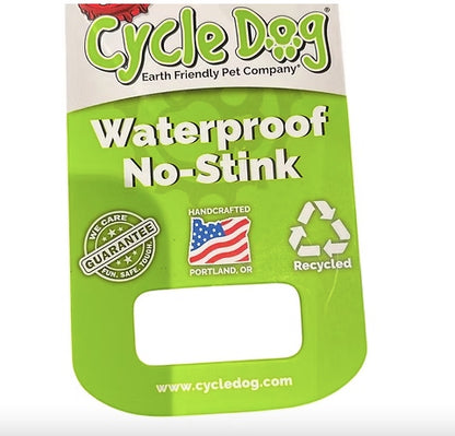 Made from recycled materials and they do not stink.
