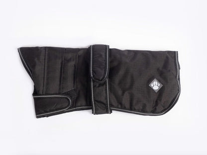 Waterproof dog raincoat.