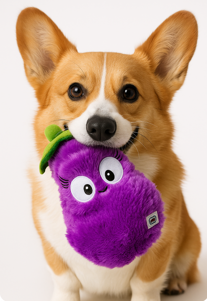 Tough plush dog toy