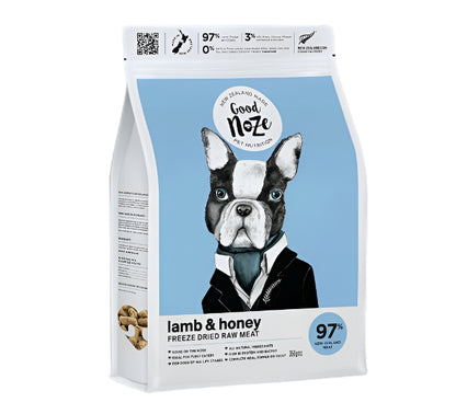 Good Noze contains 97% meat and is a convenient way of feeding raw without the mess.