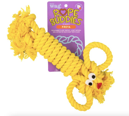 Keep your dog from anxiety in the car when playing with a rope buddie.