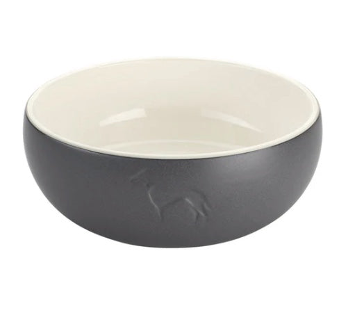 Lund Ceramamic dog bowl black