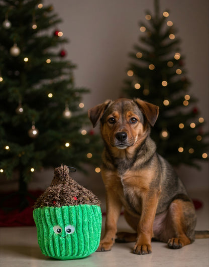 Christmas Cupcake Plush Dog toy