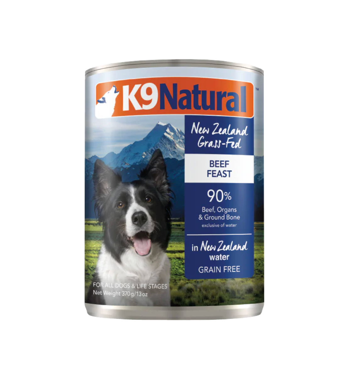 Canned wet dog food Beef Feast New Zealand