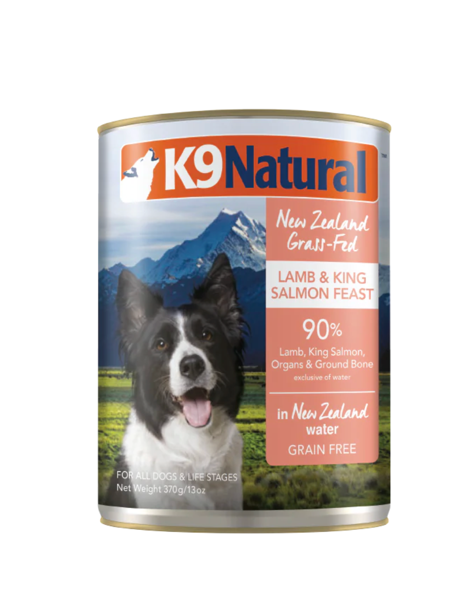 Canned wet dog food Lamb and King Salmon New Zealand