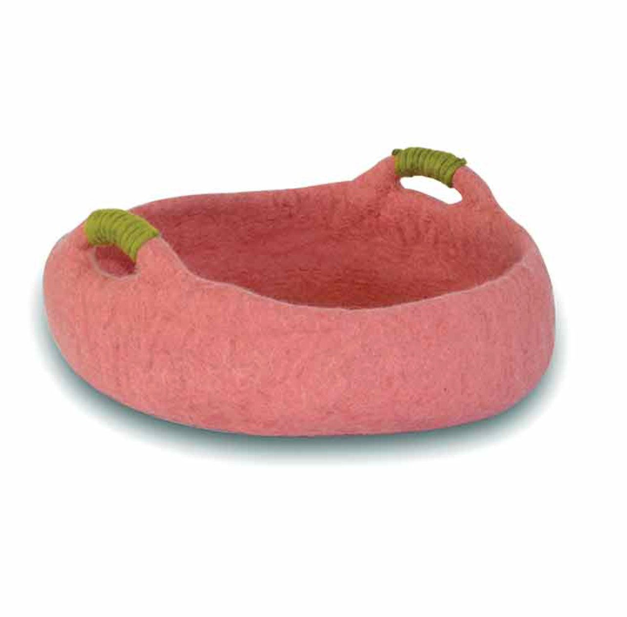 Wool cat basket pink NZ