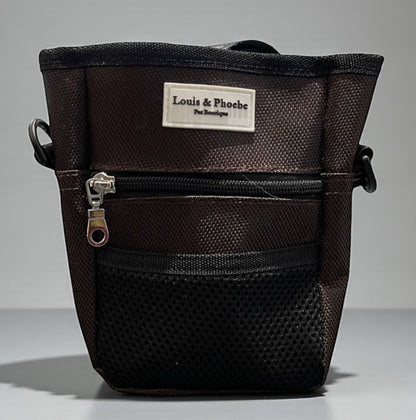 Bag for holding dog treats brown