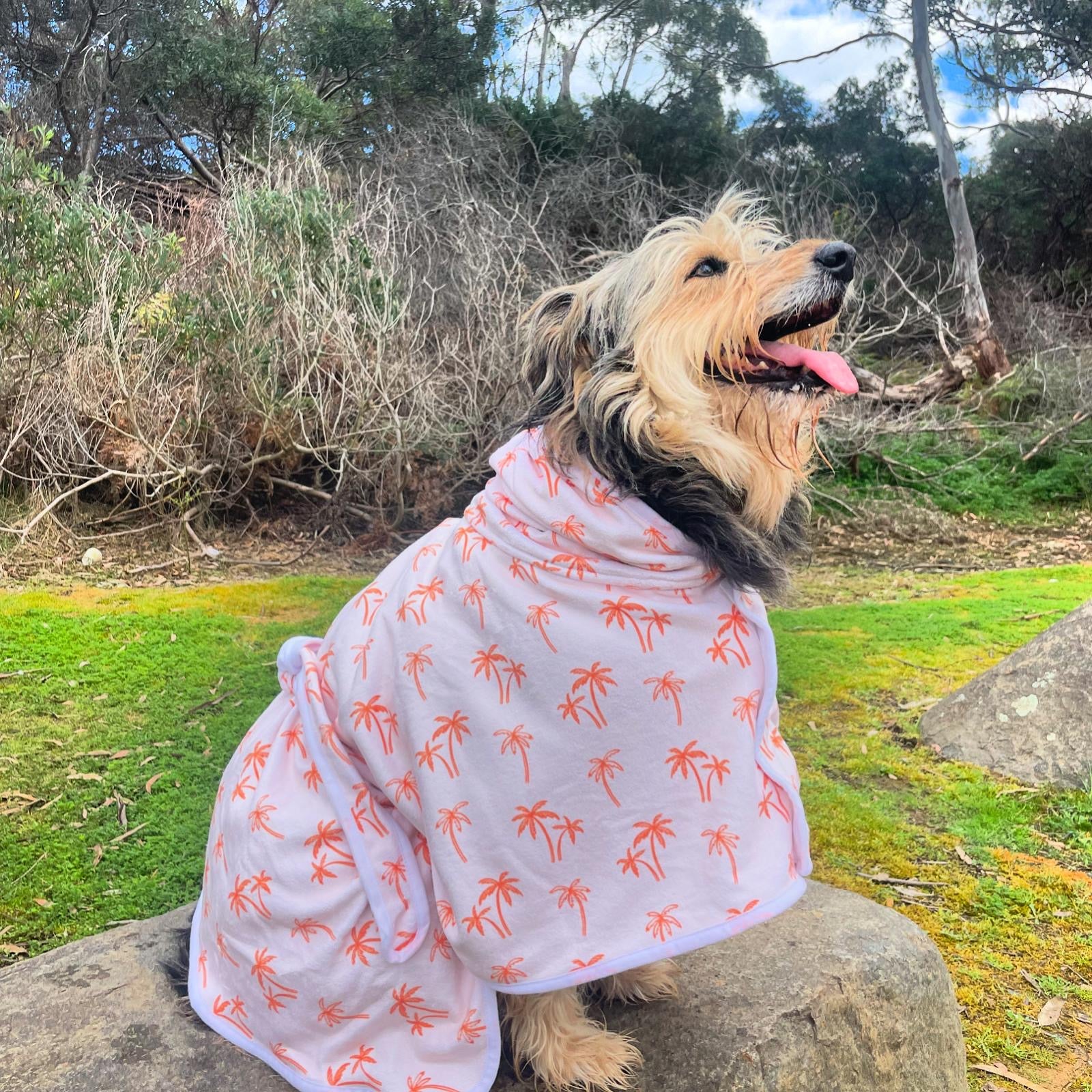 Palm Tree Dog Robe cotton New Zealand