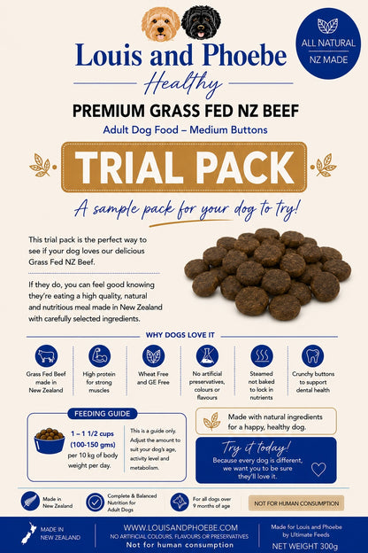 Premium natural dog food trial pack NZ