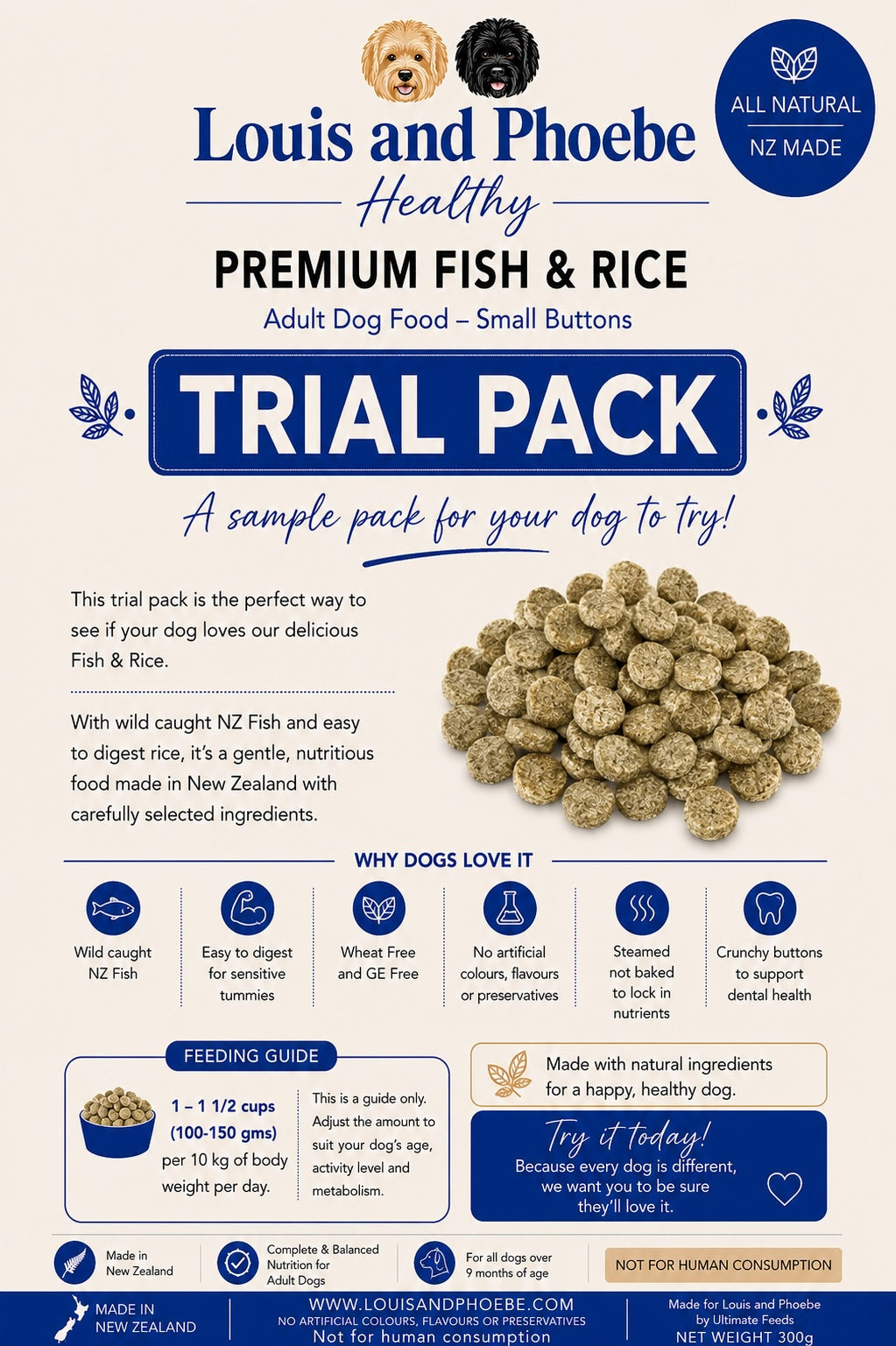 Trial Pack Fish and Rice Dog Food NZ
