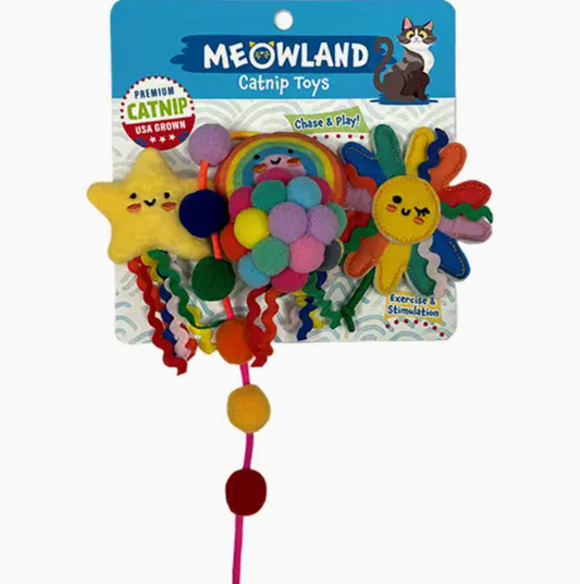 Meowland Rainbow Catnip Cat Toys New Zealand