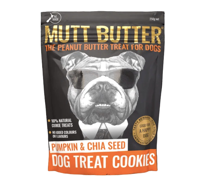 Pack of Mutt Butter Pumpkin ad Chia Seed Cookies NZ