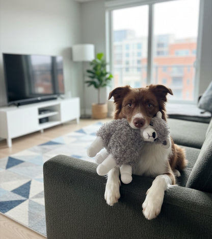 Plush dog toy 2 on 1 Alpaca New Zealand