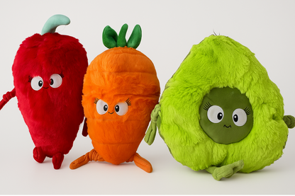 Pals For Paws Plush dog toy Vege Bundle.  Get 3 dog toys.