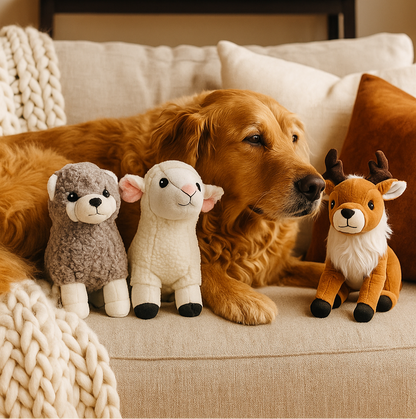 Golden Retriever playing with the Pals for Paws dog toys. Auckland New Zealand