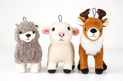 2 in 1 plush dog toys contain a ball in their tummy.