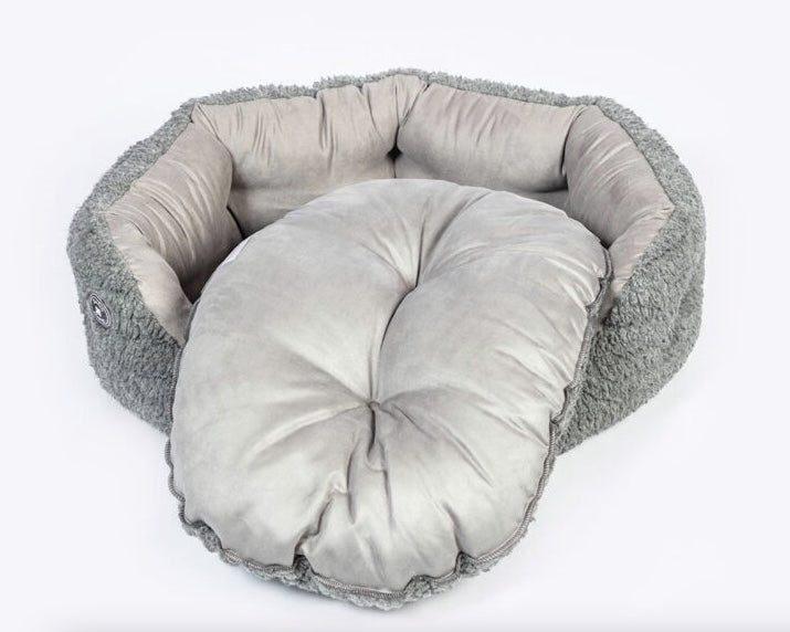 Made with soft cable plush and soft feux suede