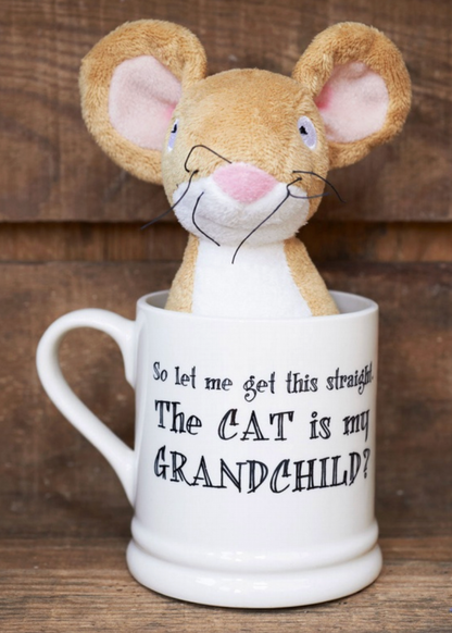 Porcelin mug that has the Cat is my grand child on it.  New Zealand