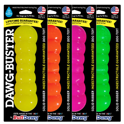 Dawg Busters come in bright fluro colours so you can see them easily.