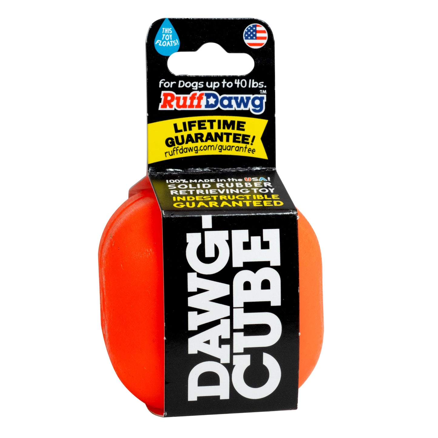 RuffDawg Indestructible Dawg Cube floats and is crazy bouncy.
