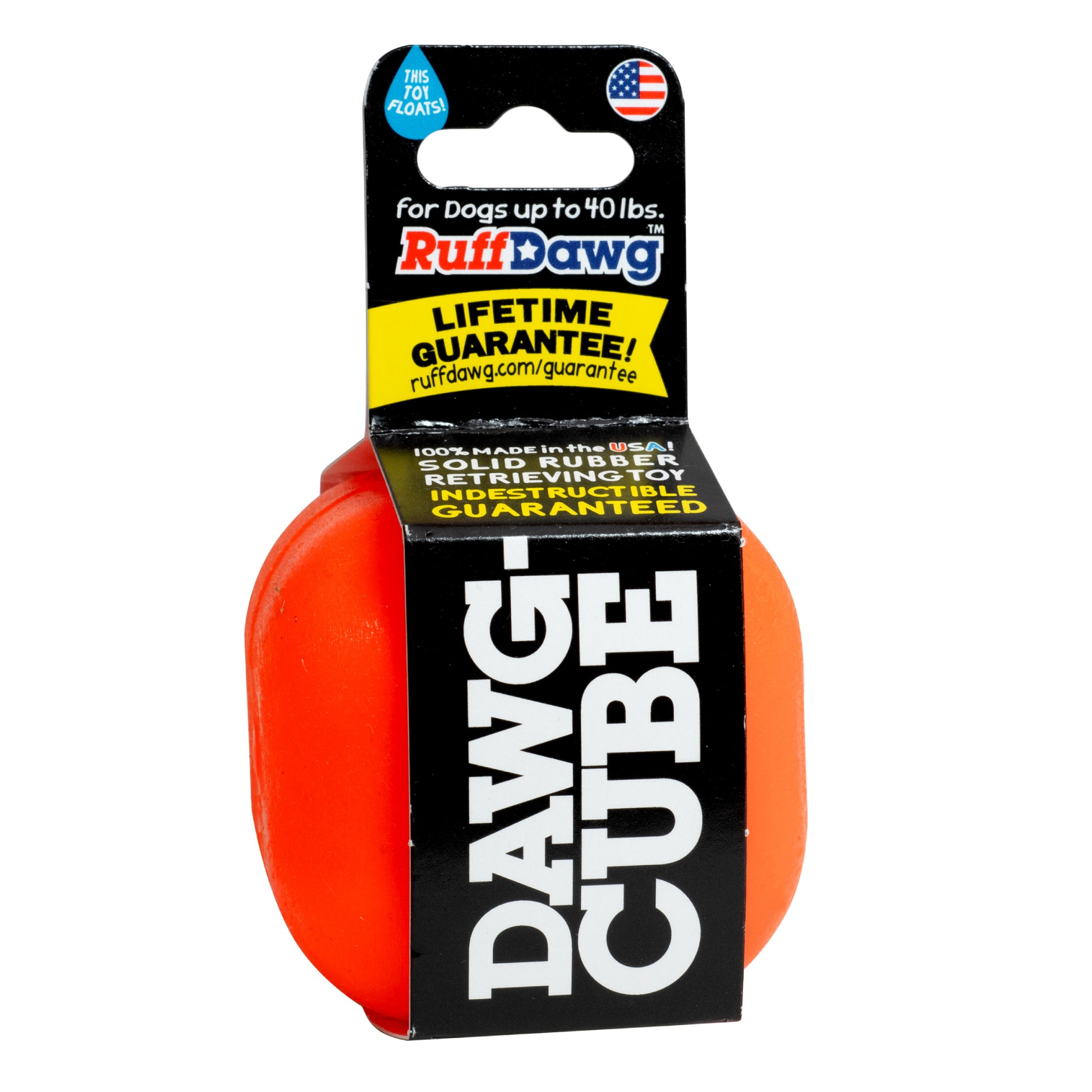 RuffDawg Indestructible Dawg Cube floats and is crazy bouncy.