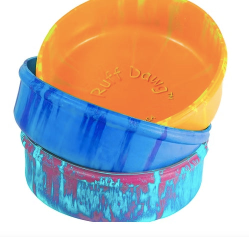 RuffDawg Rubber Dog Bowls do not break like other bowls.