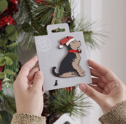 Sweet William Christmas Decoration Yorkshire Terrier