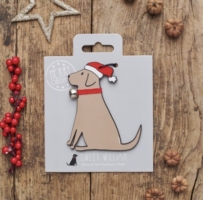 Sweet William Christmas Tree Decoration Chocolate Labrador