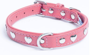 Angel Leather Hearts Collar 40cm
