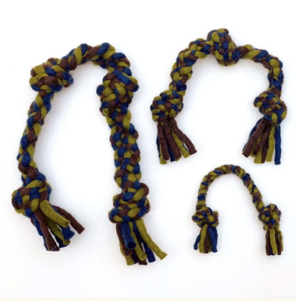 Dharma Wool knotted rope dog toy 10inch