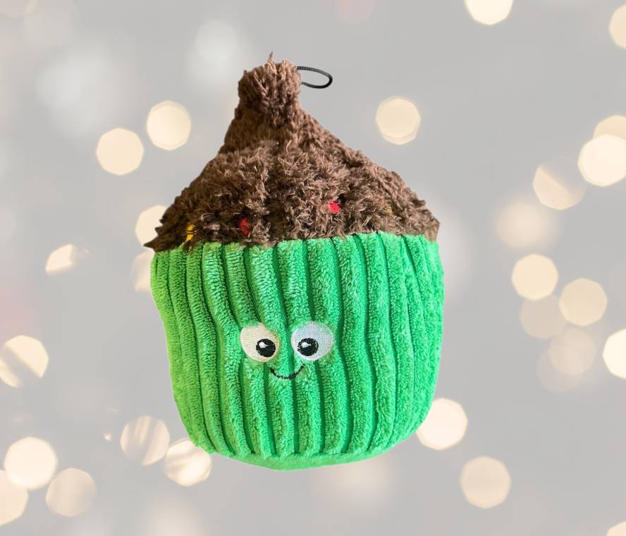Christmas Cupcake Plush Dog toy