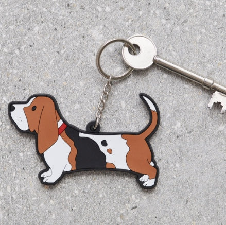 Basset Hound Key Ring