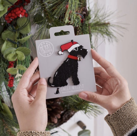Black Schnauzer Christmas Tree Decoration NZ