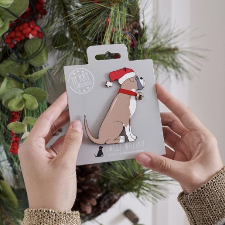 Boxer dog christmas decoration