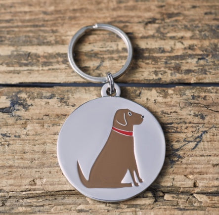 Chocolate Labrador Dog tag