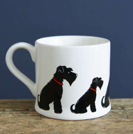 Beautiful dog mug black schnauzer