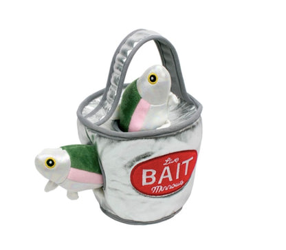Comes with 2 soft, squeaky sensory fish toys.