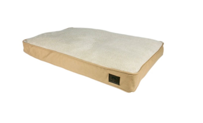 Cream cushion dog bed